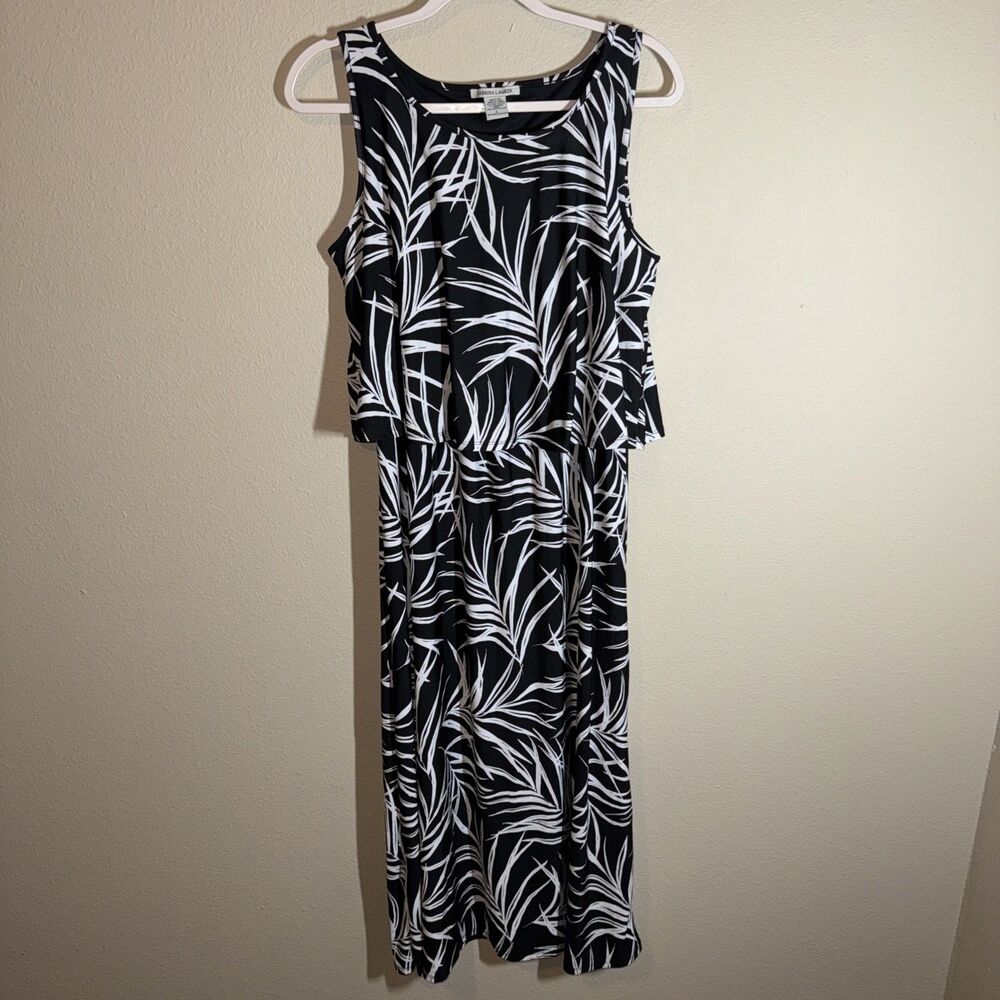 Sabrina Lauren Women’s Maxi Dress Black/White Floral
